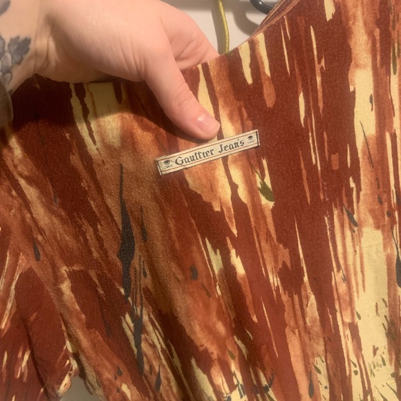 JPG jeans Jean paul gaultier blood paint splatter stretch top - Picture 2 of 5